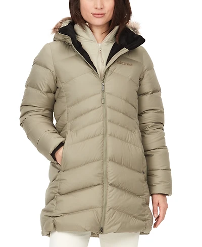 Marmot Women's Montreal Hooded Faux-Fur-Trim Coat