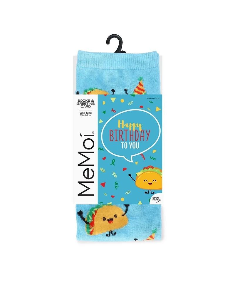 Have a FantasTACO Birthday Greeting Card Crew Socks