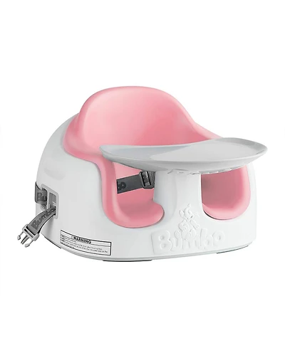 Bumbo Baby Toddler Adjustable 3-in-1 Booster Seat/High Chair & Tray, Cradle Pink