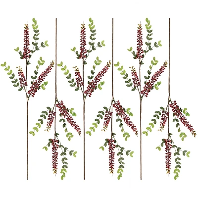 Slickblue Colorful Berry Spray For Floral Arrangements and Home Decor (Set of 6)