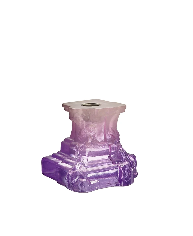 Kosta Boda Rocky Baroque Lilac Candlesticks