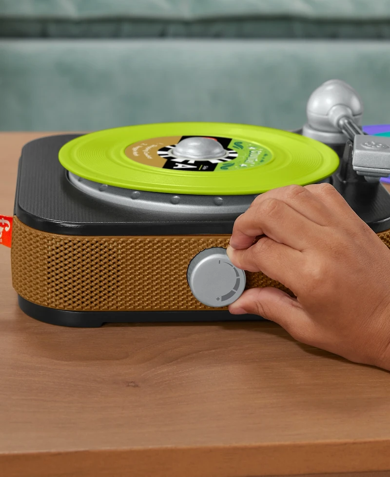 Fisher-Price Rockin' Record Player Musical Toy for Preschool Pretend Play