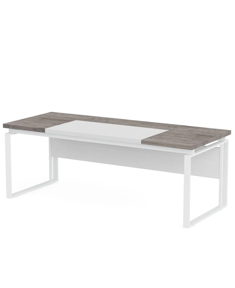 Tribesigns 63" Modern Conference Table with Splicing Board, 5FT Meeting Tables for Home Office, Business Training Seminar Stylish Meta