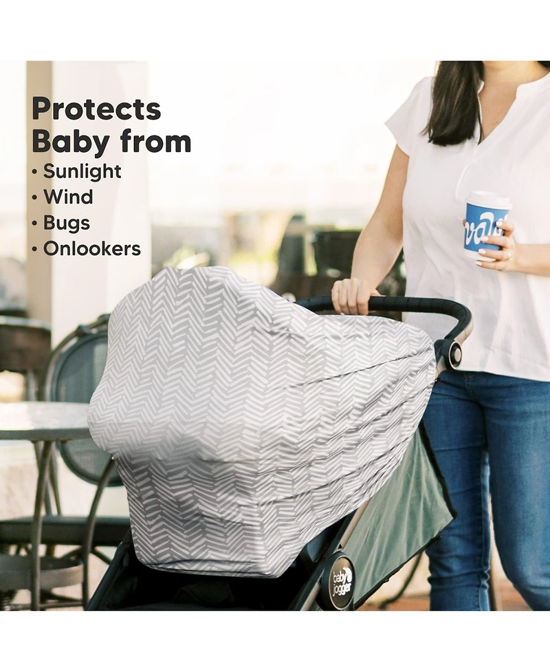 KeaBabies Baby Car Seat Cover, All-in-1 Nursing Cover, Car Seat Covers for Babies, Infant Car Seat Cover