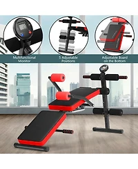 Skonyon Adjustable Sit Up Bench with Lcd Monitor
