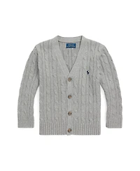 Polo Ralph Lauren Toddler and Little Boys Cable-Knit Cotton V-Neck Cardigan Sweater