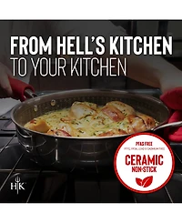 Hell's Kitchen Ceramic Hybrid 4-Qt Saute Pan & Lid