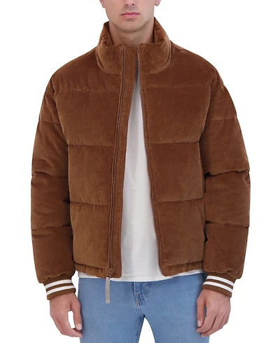 Hudson Men's Corduroy Varsity Puffer Jacket