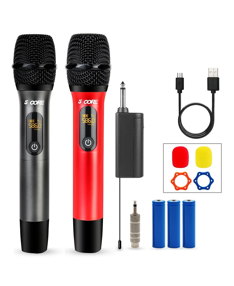 5 Core Wireless Microphone Pair Uhf Professional Handheld Microfonos Inalambricos Cordless Mic System
