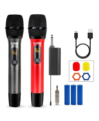 5 Core Wireless Microphone Pair Uhf Professional Handheld Microfonos Inalambricos Cordless Mic System