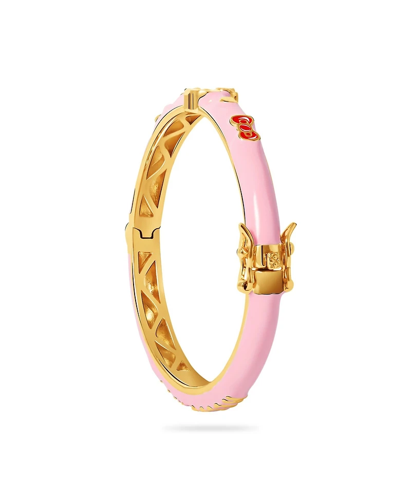 Hello Kitty Sanrio Enamel Hinge Bangle Bracelet - 6.5 Inches