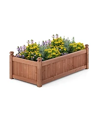 Givimo 46 x 24 x 16 Inch Rectangular Planter Box with Drainage Holes for Backyard Garden Lawn