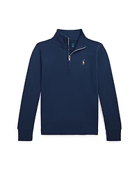 Polo Ralph Lauren Toddler and Little Boys Cotton Interlock Quarter-Zip Pullover shirt
