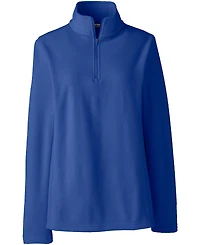 Lands' End Plus Thermacheck 100 Fleece Quarter Zip Pullover Top