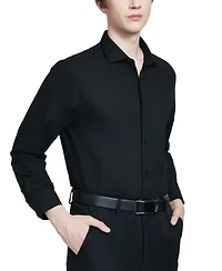 Perry Ellis Men's Modern-Fit Lux Twill Solid Dress Shirt