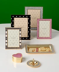 kate spade new york Sitting Pretty Silver Glitter Frame, 5"x 7"