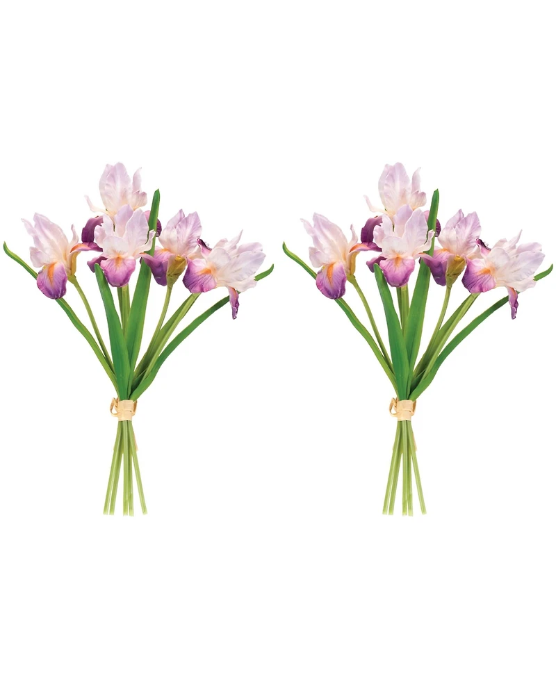 Slickblue Iris Floral Bundles for Elegant Spring and Home Decor (Set of 2)