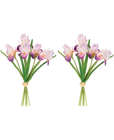 Slickblue Iris Floral Bundles for Elegant Spring and Home Decor (Set of 2)