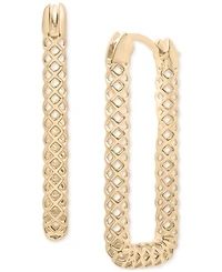 Audrey by Aurate Lattice Rectangular Hoop Earrings in Gold Vermeil, Created for Macy's