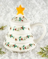 Winterberry Figural Christmas Tree Mug