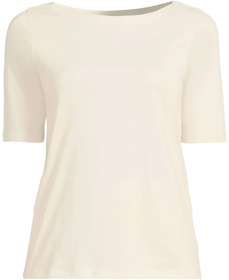 Lands' End Plus Supima Boatneck Top