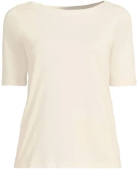 Lands' End Plus Supima Boatneck Top