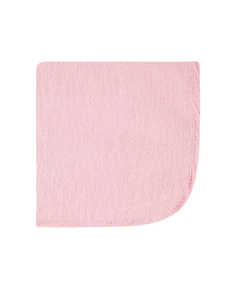 Hudson Baby Girls 10Pk Flannel Washcloths (Cotton Poly