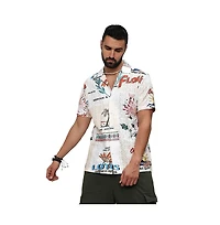 Men's Multicolour Retro Graphic Shirt