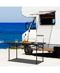 Givimo Aluminum Camping Table for 4-6 People with Carry Bag