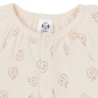 Gerber Baby Girls Long Sleeve Apples Dress