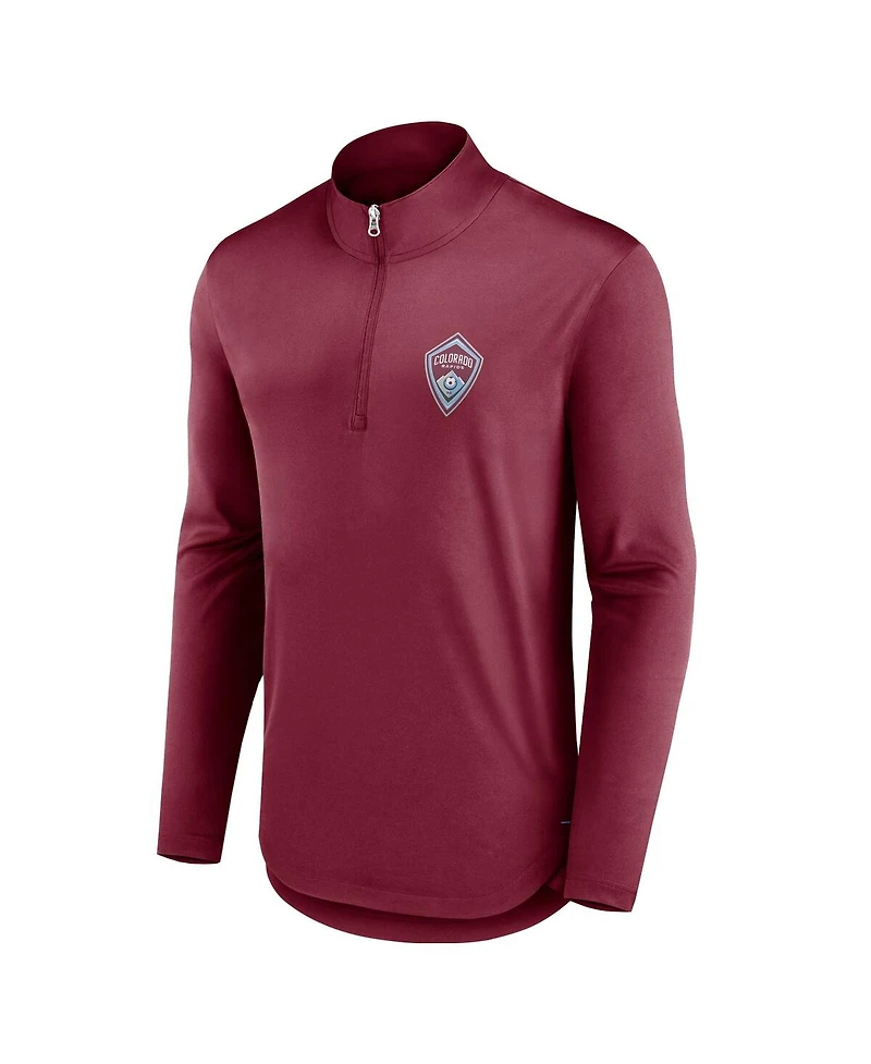 Fanatics Men's Burgundy Colorado Rapids Iconic Quarter-Zip Jacket