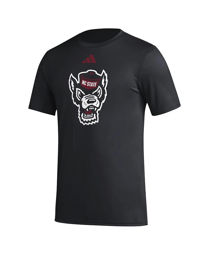 Adidas Men's Nc State Wolfpack Primary Locker Logo Pre-Game Aeroready T-Shirt