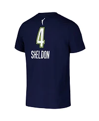 Nike Men's and Women's Jacy Sheldon Navy Dallas Wings 2024 Wnba Draft Name Number T-Shirt