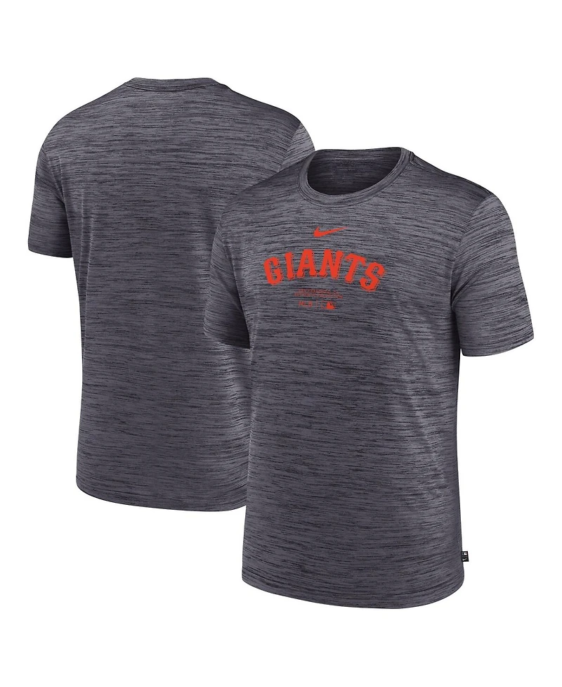 Nike Men's Charcoal San Francisco Giants Authentic Collection Velocity Performance Practice T-Shirt