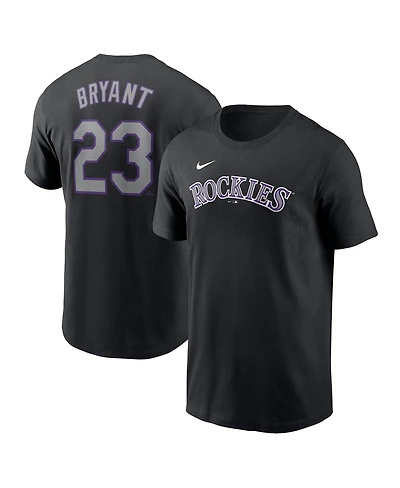 Nike Men's Kris Bryant Black Colorado Rockies Fuse Name Number T-Shirt