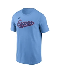Nike Men's Vladimir Guerrero Powder Blue Montreal Expos Cooperstown Collection Fuse Name Number T-Shirt