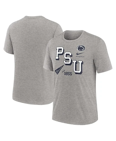 Nike Men's Heather Gray Penn State Nittany Lions Blitz Roll Call Tri-Blend T-Shirt