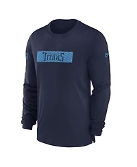 Nike Men's Navy Tennessee Titans Sideline Player Performance Long Sleeve T-Shirt