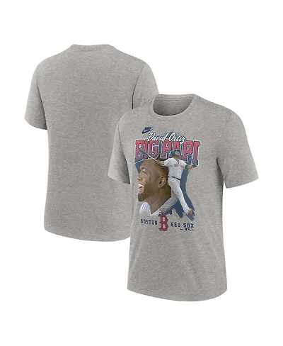 Nike Men's David Ortiz Heather Gray Boston Red Sox Cooperstown Collection Player Local T-Shirt
