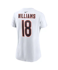 Nike Women's Caleb Williams White Chicago Bears 2024 Nfl Draft First Round Pick Fuse Name Number T-Shirt