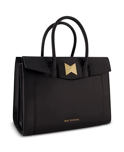 Gold Plated Hardware Large Leather Briefcase Bag