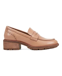 Earth Women's Lindy Block Heel Slip-On Penny Loafers