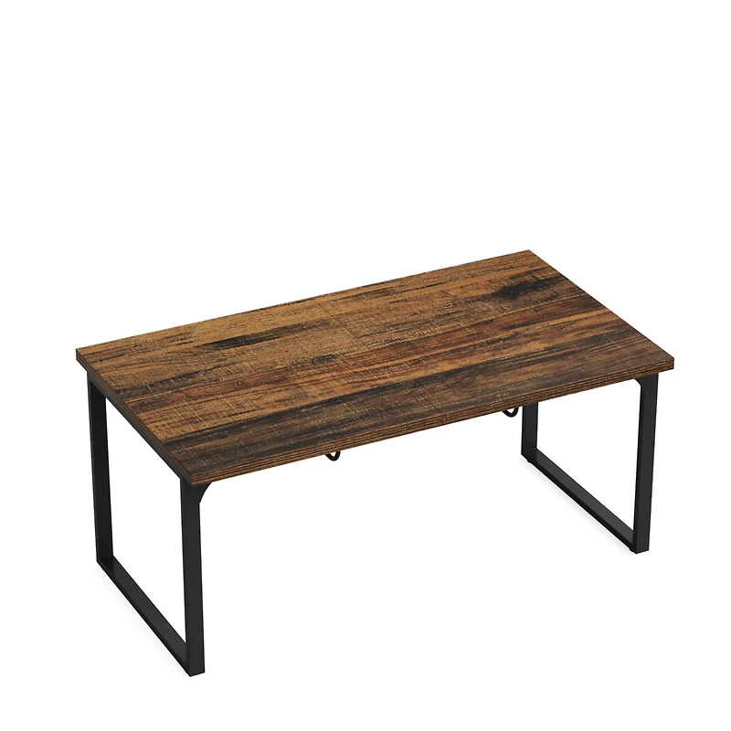 Tribesigns Extendable Computer Desk, 63-78.8 Rectangular Writing Desk Workstation with Metal Legs, Modern Wood Home Office Desk Executive Table for St