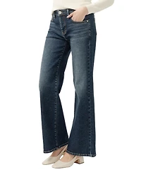 Jag Women's Willow Mid Rise Wide Leg Jeans