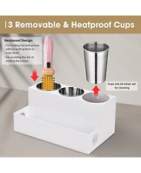 Byootique Bathroom Hair Tool Organizer Acrylic Blow Dryer Holder Storage Stand