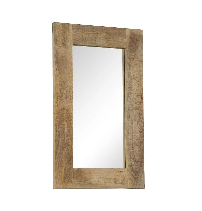 vidaXL Mirror Solid Mango Wood 19.7"x31.5"