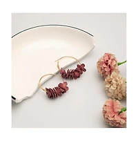 Sohi Women's Flora Hoop Earrings