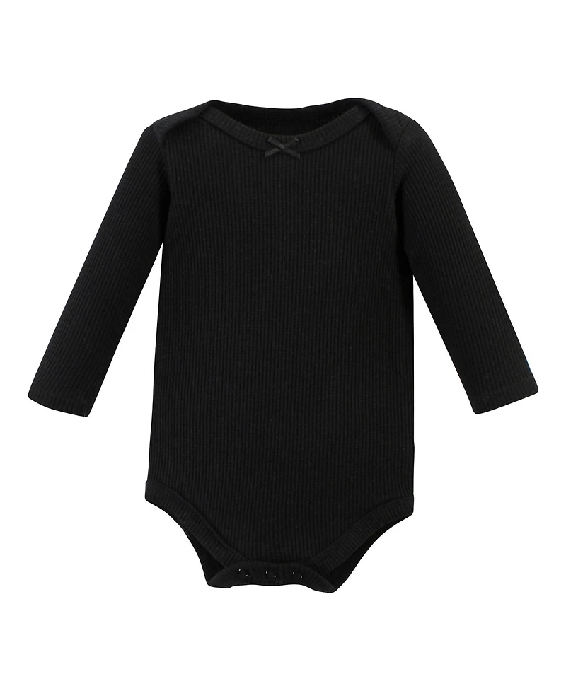 Hudson Baby Girls Thermal Long Sleeve Bodysuits