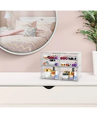 Sorbus 3 Drawers Acrylic Organizer for Makeup, Organization and Storage, Art Supplies, Jewelry, Stationary - 4 Pcs Clear Stackable Storage Drawers