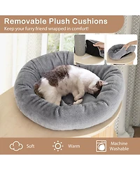 Inolait 6-tier Floor-to-Ceiling Cat Tree 100-110 Inches Adjustable Height